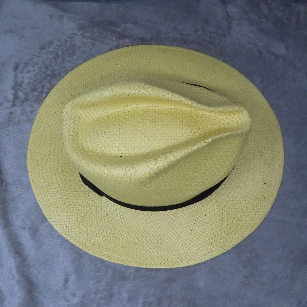 Ahead Fine Hats S/M Dancing Rabbit Golf Club Panama 50+ Yellow‎ Straw NEW